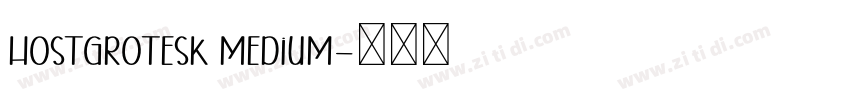 HostGrotesk Medium字体转换